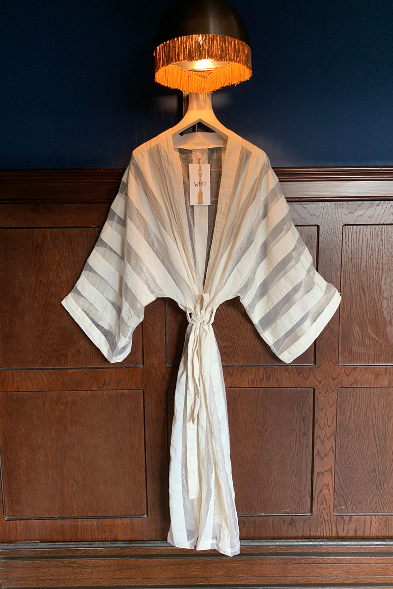 Transparent Stripe Kimono