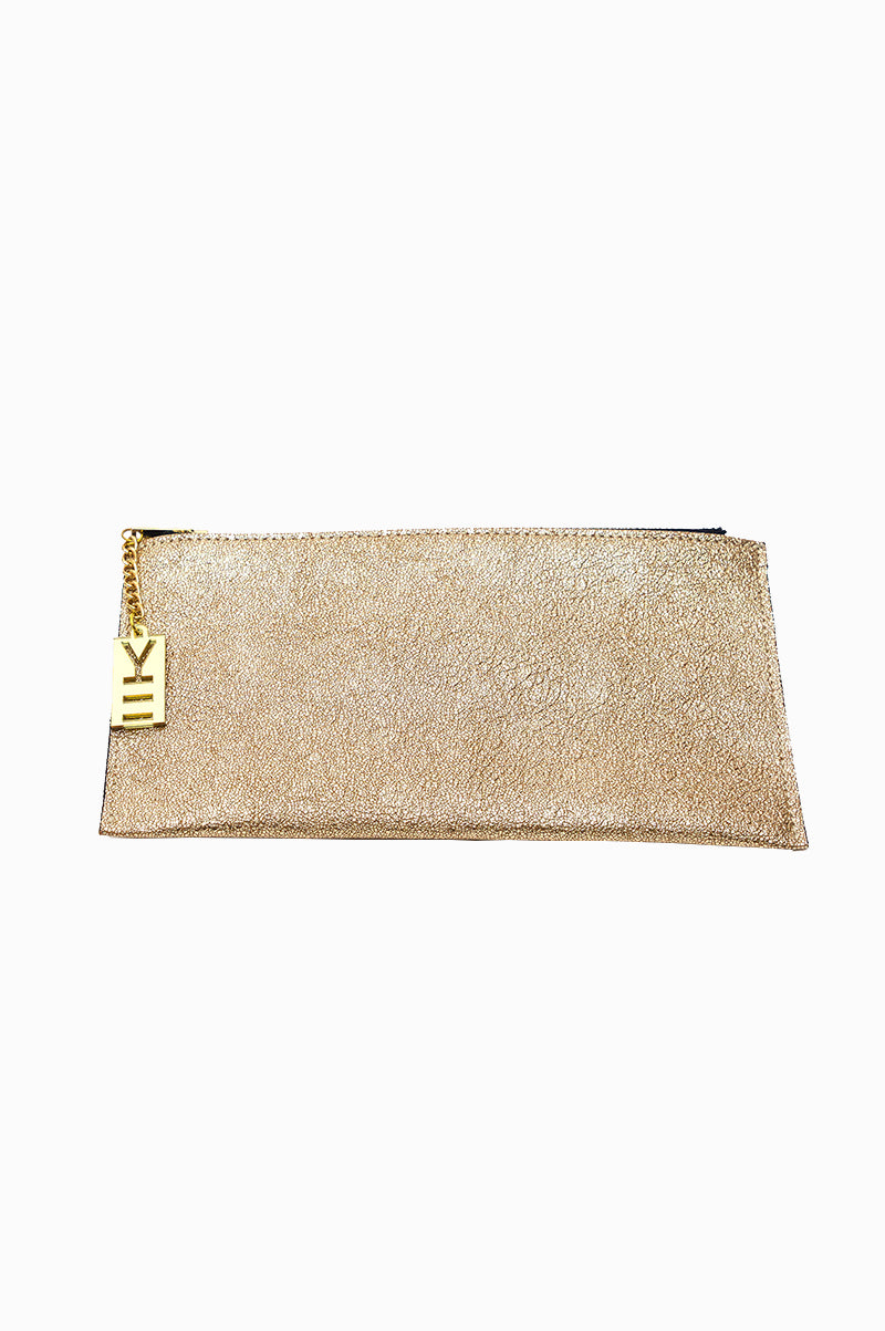 WHY NOTE!? GOLD GLITTER X-LARGE WALLET